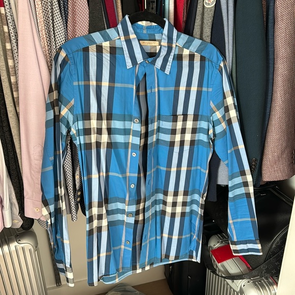 Burberry Brit Plaid Check Cotton Men’s Shirt S
